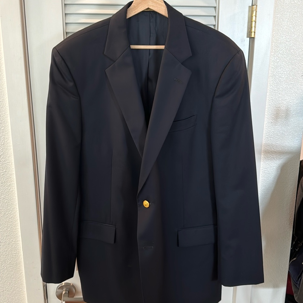 Brooks Brothers “346” Madison Blue Sport Coat / Blazer with Good Buttons 44L